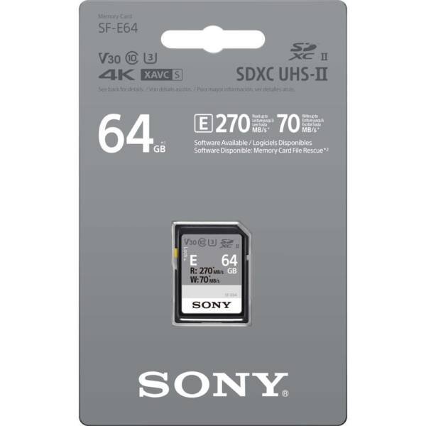 Sony 64GB SF-E Series UHS-II SDXC Memory Card - Image 2